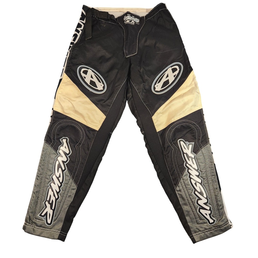Answer BMX Team 2 Pants Size 28 Waterproof Coated Motocross‎ MX Racing Black